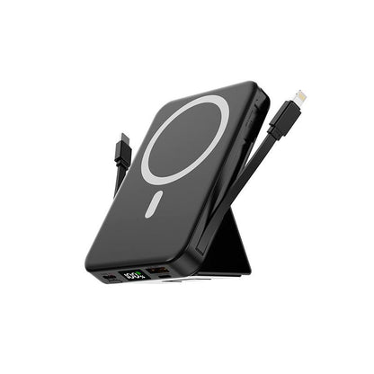 VIL Magsafe Battery Pack, 10000mAh Magnetic Power Bank 22.5W PD Fast Charging with USB-C Cable LED Display Wireless Portable Charger with Stand for iPhone 16/15/14/13/12/Pro