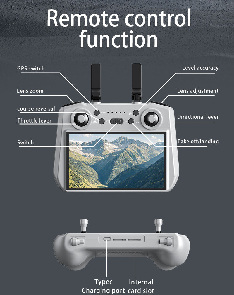Cross-Border AE3Drone remote control with screen brushless GPS Three-axis gimbal Obstacle Avoidance Drone Remote Control Aircraft