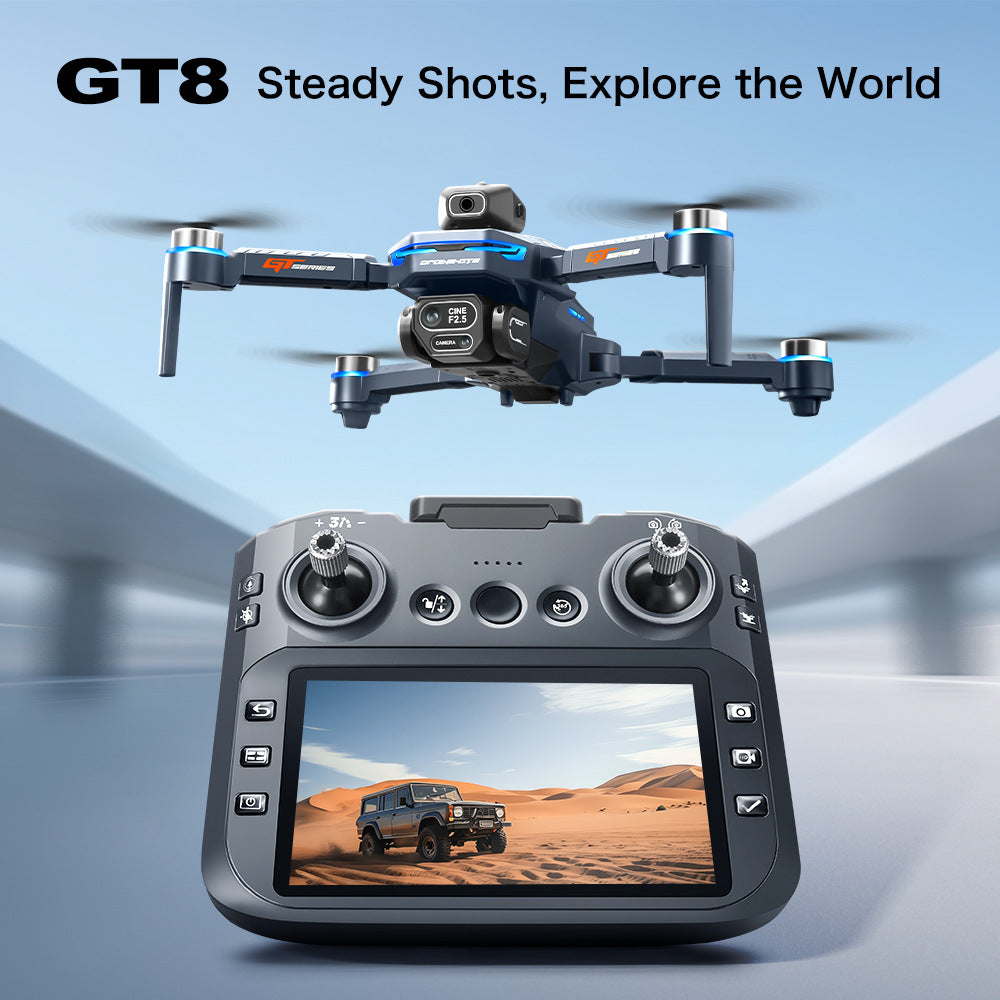 Cross-Border GT8Drone remote control with screen HD aerial photography brushless obstacle avoidance quadcopter toy airplane drone