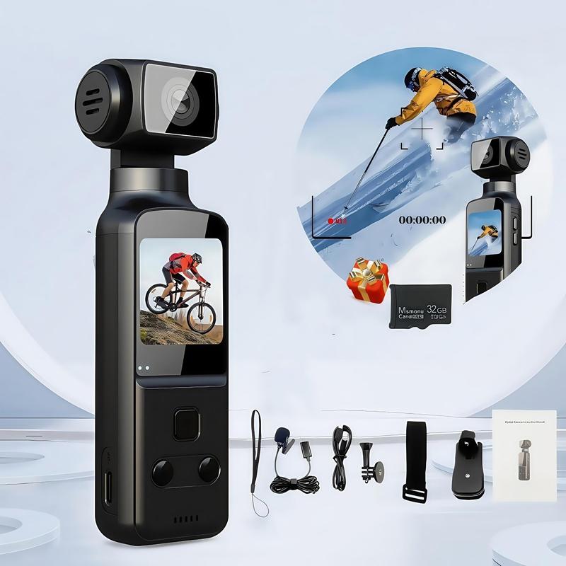 Video Blog Camera, Portable Camera, Vlogging Camera, 4K USB Rechargeable 270 Degree Rotatable Video Camera with 1.33 Inch CMOS, Anti-shake Action Camera for Video & Video Blog