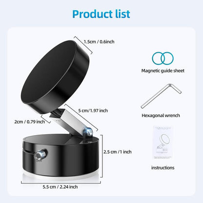 Vacuum Magnetic Phone Holder Stand – Foldable & Retractable Mount with Strong Magnetic Suction, Portable Phone Stand for Car, Mirror, Gym & Multi-Scene Use | Bubble-Free, Spotless Screen Design