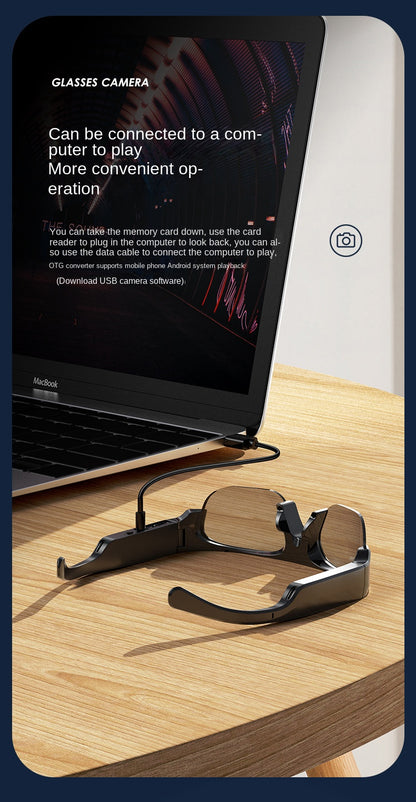 New Anti-Blue Light Audio Wireless DV Sports Camera Running Cycling Music Listening Smart Bluetooth Glasses Headphones