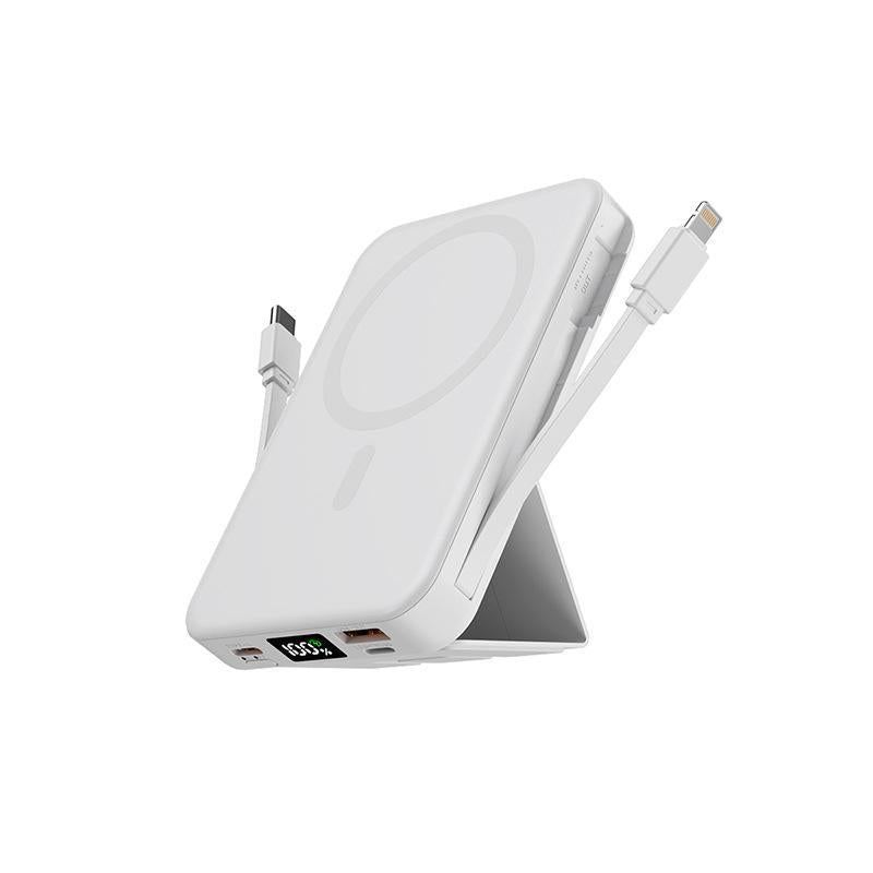 VIL Magsafe Battery Pack, 10000mAh Magnetic Power Bank 22.5W PD Fast Charging with USB-C Cable LED Display Wireless Portable Charger with Stand for iPhone 16/15/14/13/12/Pro