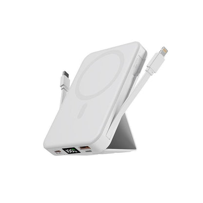 VIL Magsafe Battery Pack, 10000mAh Magnetic Power Bank 22.5W PD Fast Charging with USB-C Cable LED Display Wireless Portable Charger with Stand for iPhone 16/15/14/13/12/Pro