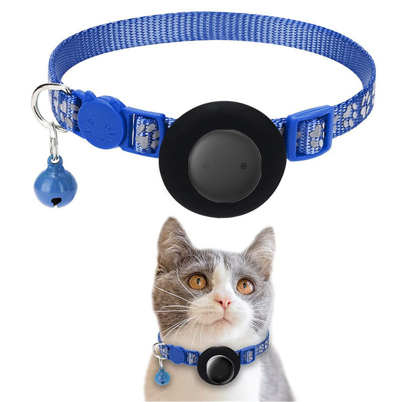 Pet Cat Tracking Collar Only iOS Compatible Apple Find My Locator Footprint Reflective Collar