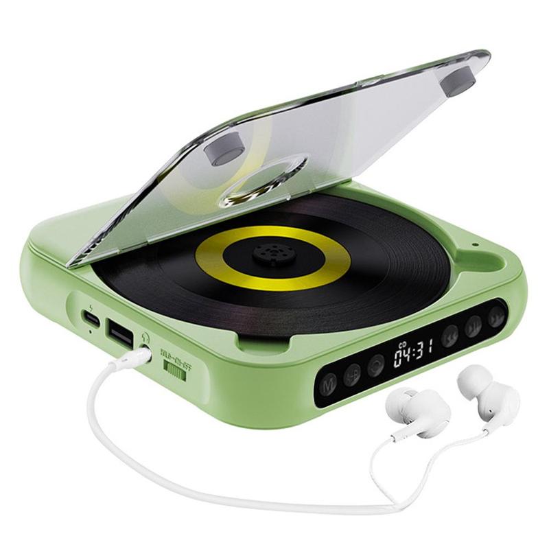 MEGICOT Portable Bluetooth-compatible CD-Player, Multifunction Rechargeable CD-Player with LED Display, Portable Speakers for Home, Outdoor & Car, CD Music Player, CD DVD Player, Portable Media Player