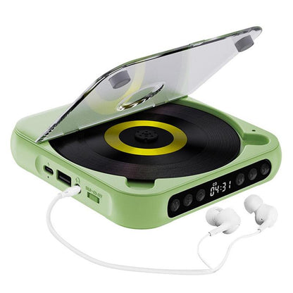MEGICOT Portable Bluetooth-compatible CD-Player, Multifunction Rechargeable CD-Player with LED Display, Portable Speakers for Home, Outdoor & Car, CD Music Player, CD DVD Player, Portable Media Player
