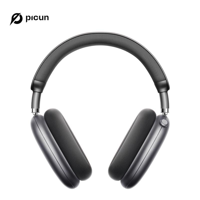 Picun F8 Pro Wireless Headphones - 52dB Noise Cancellation, 5 Smart ENC Mics, Detachable Fabric Ear Cushions, 140 Hour Long Battery Life,  Premium Audio Seamless Dual Device Connection for All-Day Use and Boosted Productivity Bluetooth