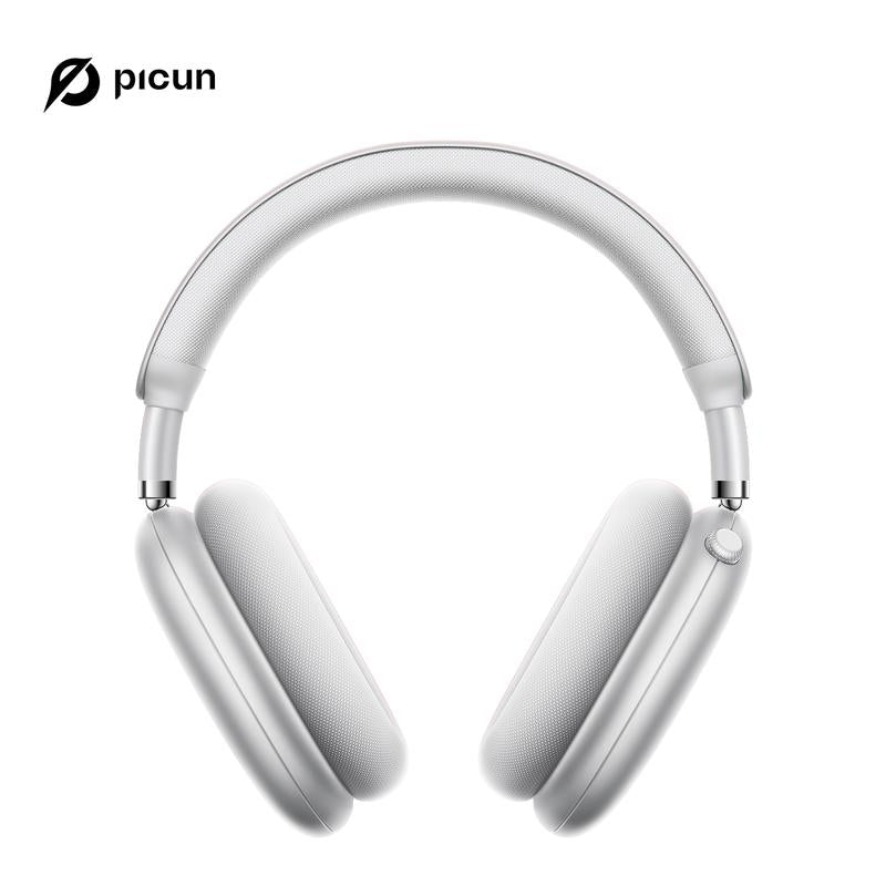 Picun F8 Pro Wireless Headphones - 52dB Noise Cancellation, 5 Smart ENC Mics, Detachable Fabric Ear Cushions, 140 Hour Long Battery Life,  Premium Audio Seamless Dual Device Connection for All-Day Use and Boosted Productivity Bluetooth