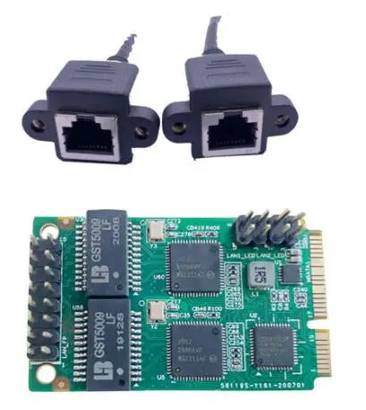 mpcie network -1&2P Mini PCIE  MINI PCI-E To Network  MPCIE to LAN 10/100/1000Mbps RJ45 Port i211 82583V 82574 Ethernet Dual LAN