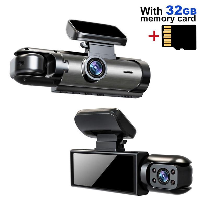 Front & Rear Dual Recording Dash Camera, 1080P HD Dashcam for Vehicle, Automotive Wide Angle Video Surveillance, Car Camera with IR Night-Vision, Car DVR Camera, Camera Security, Dash Camera for Car, Dashcam