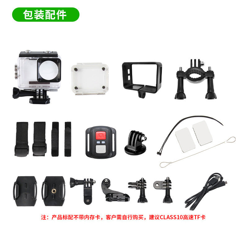 Cross-Border4k Action Camera HD Dual Screen wifi Outdoor sports wireless shooting head-mounted cycling camera factory