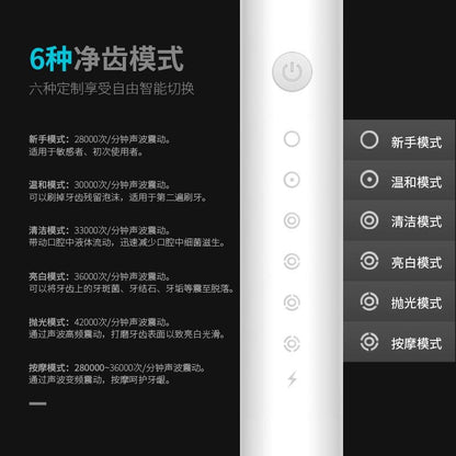 Electric Toothbrush Adult Magnetic Suspension Wireless Induction Charging Waterproof Factory Sonic