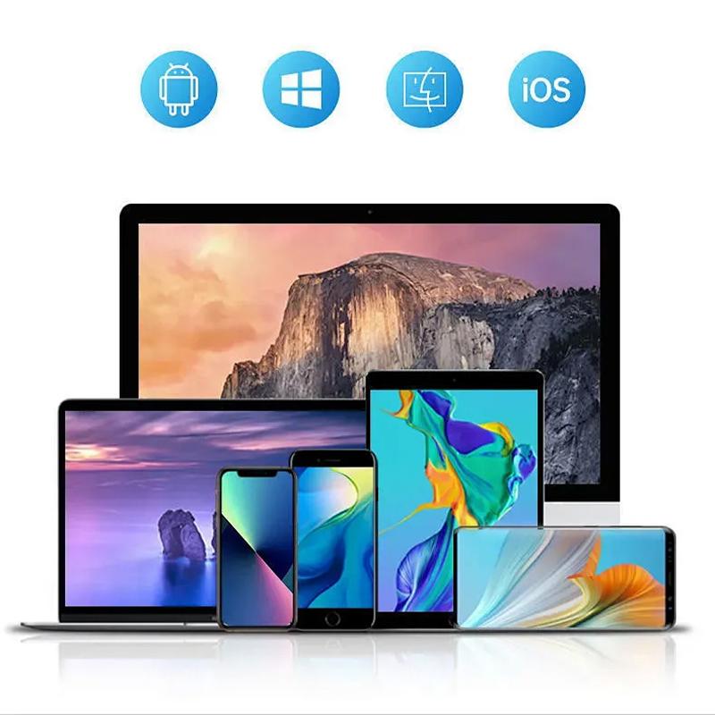 ZIHNIC Wireless Screen Projector HD TV Monitor Portable Mobile Phone Connection TV Monitor HD Wireless 5G 4K Horizontal and Vertical Screen Connector