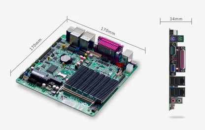 J1900 J1800 Motherboard Mini-ITX SBC IPC Mainboard industrial Fanless Board Mini ITX with ATOM Quad Core DC-12V COM LAN LVDS VGA