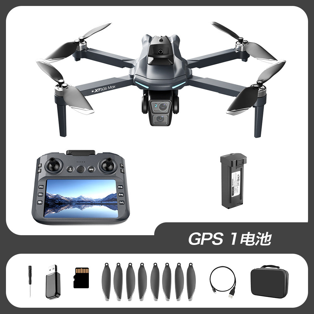 Cross-Border XT606Drone remote control with screen brushless motor HD aerial photography GPS Intelligent Positioning Remote Control Drone