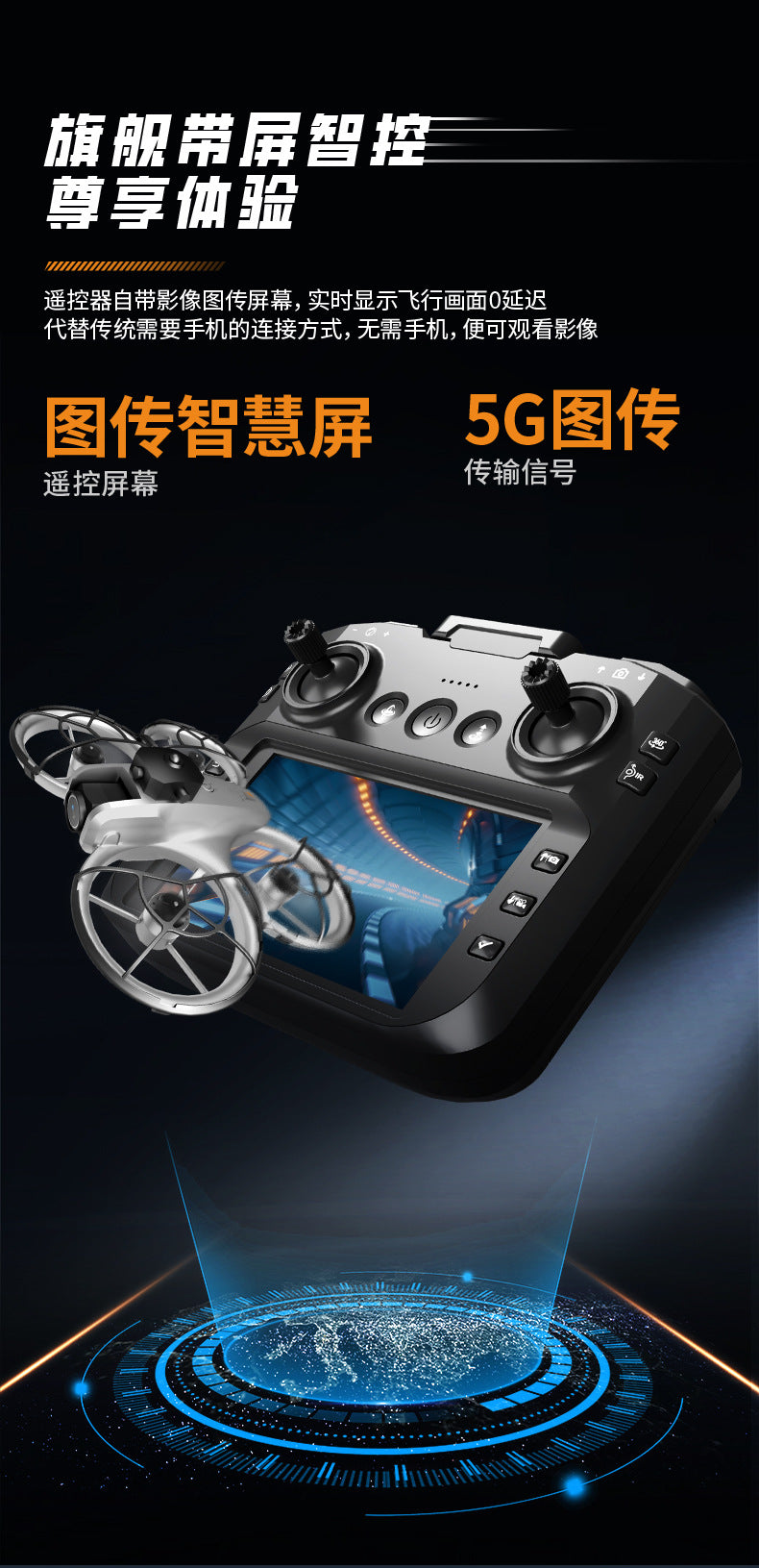 Cross-Border Z4Drone Large Screen Aerial Photography Brushless Quadcopter Obstacle Avoidance Anti-Collision Flying Machine Toy Remote Control Airplane