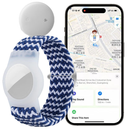 Cross-Border Find My Global Positioning Tracker Suitable for Children Woven Pattern Bracelet Strap(Only iOS）