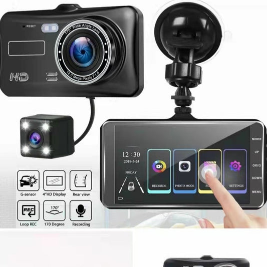 Wow4Touch Screen Dash Cam HD Dual Lens Reversing Camera1080P Dual Front and Rear Camera Recording