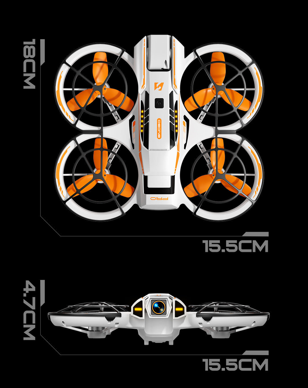 Cross-Border A21Drone Brushless Motor Mecha Style Aircraft Optical Flow Positioning Aerial Photography Full Protection Remote Control Airplane