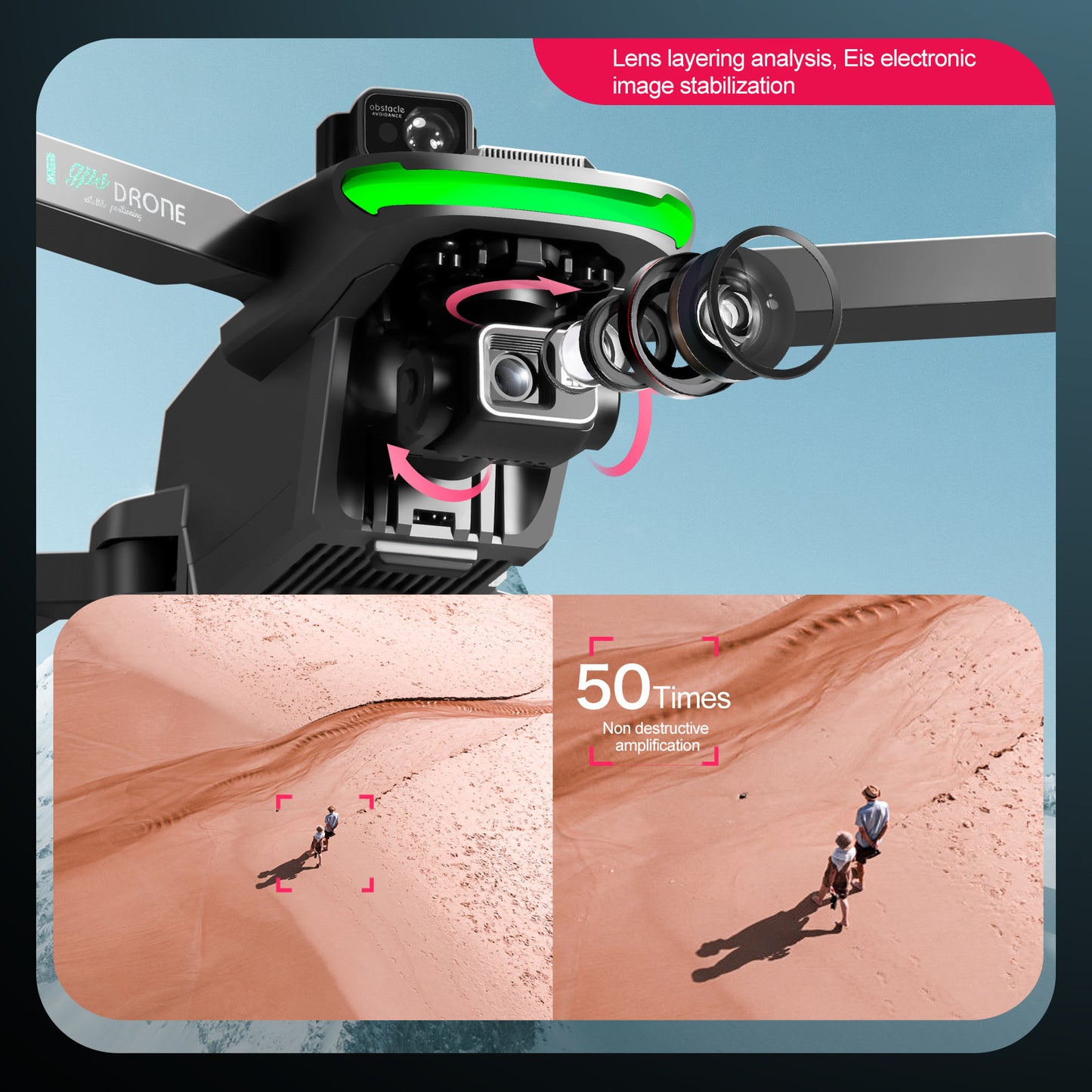 Cross-Border S155Relay Brushless Drone Laser Obstacle Avoidance Three-axis Anti-shake Gimbal GPS Return to Position Drone