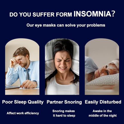 3D Bluetooth Sleep Mask with Headphones, Wireless Music Sleep Headband Eye Mask for Side Sleepers,Sleeping Comfortable Black-3D