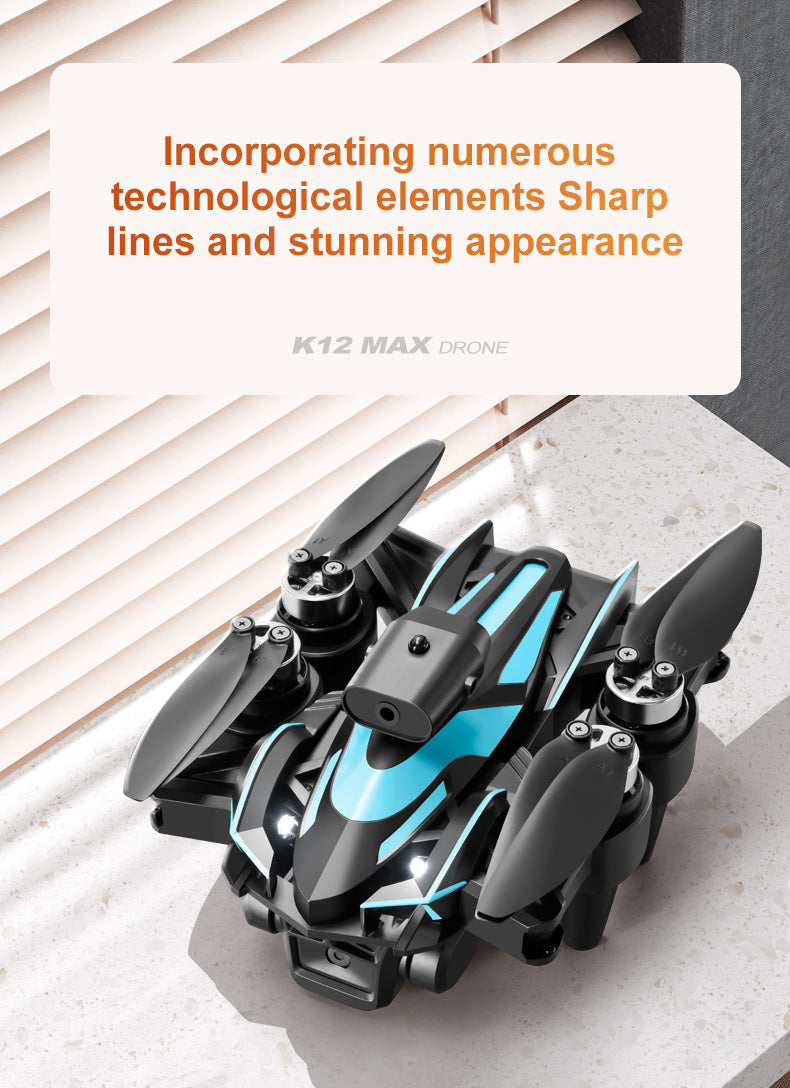Cross-Border K12MAX Drone with screen control, optical flow positioning, quadcopter with brushless motor, remote control airplane toy