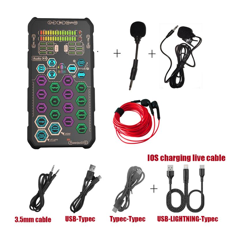 Hosabely SK9 Small Handheld Sound Card Set