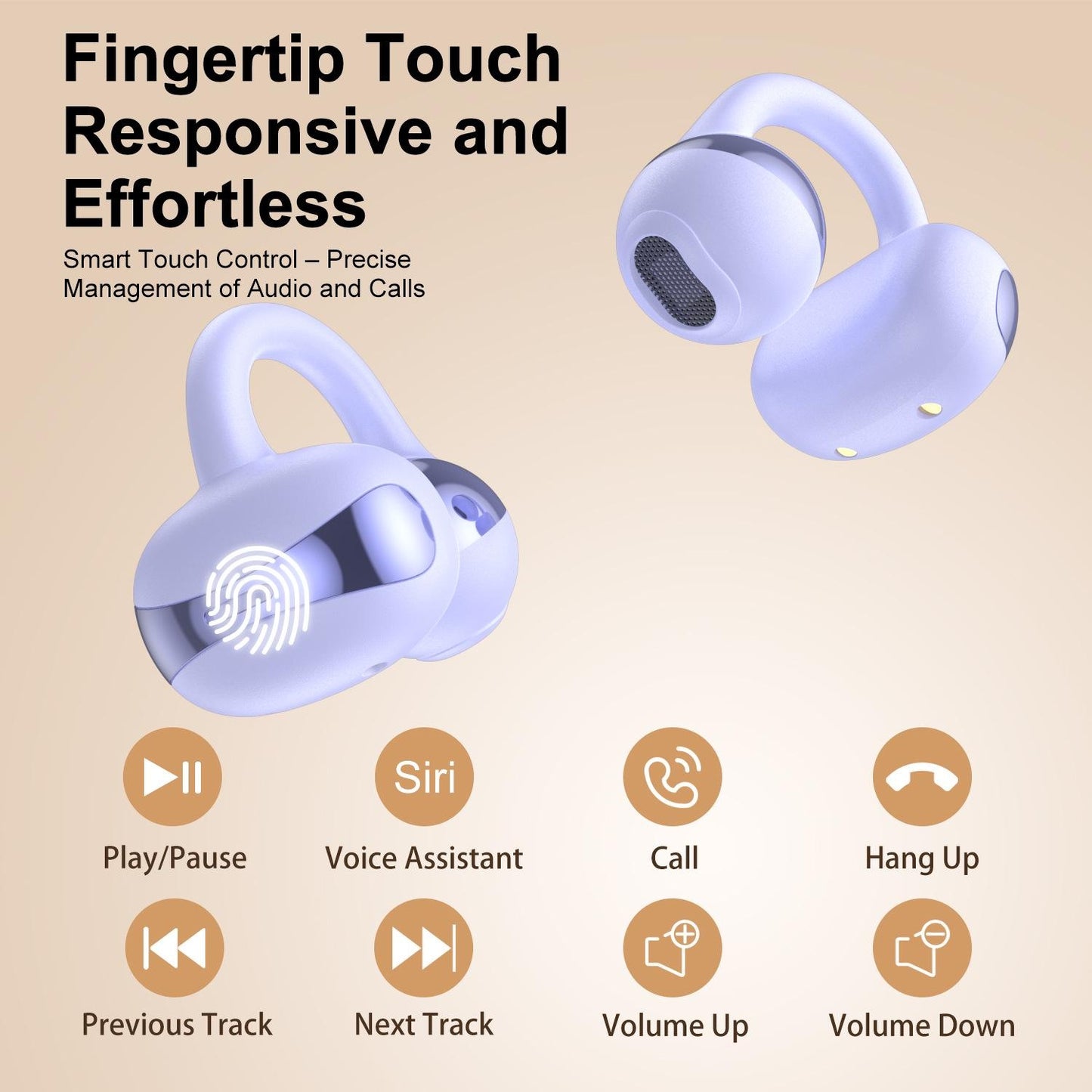 Earring Style OWS Smart Translation Bluetooth Earphones Open Ear Heavy Bass AI Call Wireless Cross-Border Custom Private Model