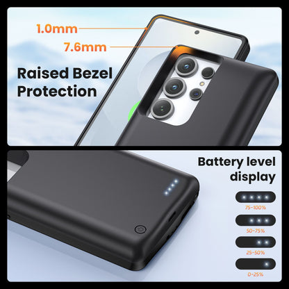 Applicable to Samsung S25/24/S23/S22ultra Back Clip Battery Power Bank Soft Gel Cross-Border Amazon Sale