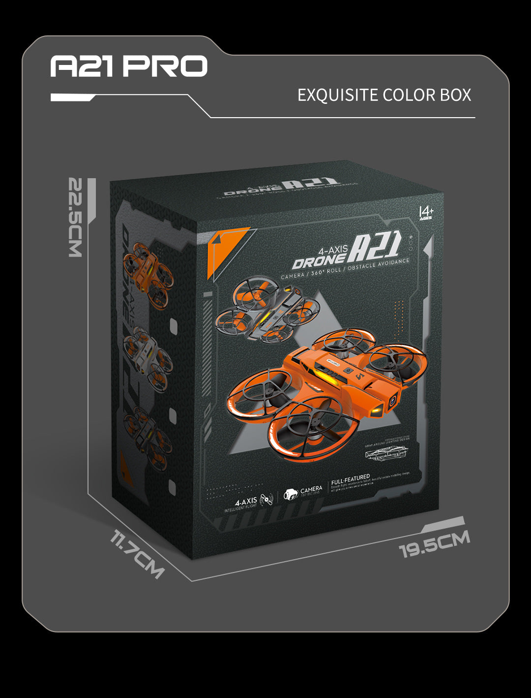 Cross-Border A21Drone Brushless Motor Mecha Style Aircraft Optical Flow Positioning Aerial Photography Full Protection Remote Control Airplane