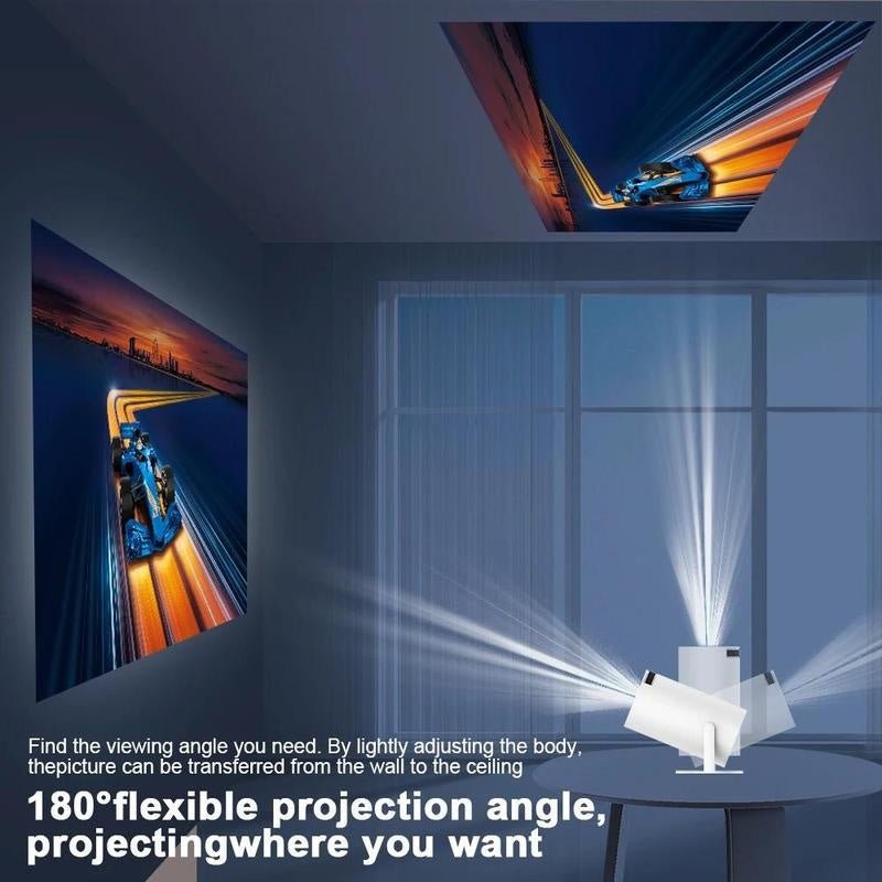 GLOBAL PICK Magcubic Portable Projector HY300 Pro, Android 11 Dual Wifi6 260ANSI Allwinner H713 BT5.0 1080P 1280*720P Projector, Multifunctional Projector for Home Cinema, Outdoor