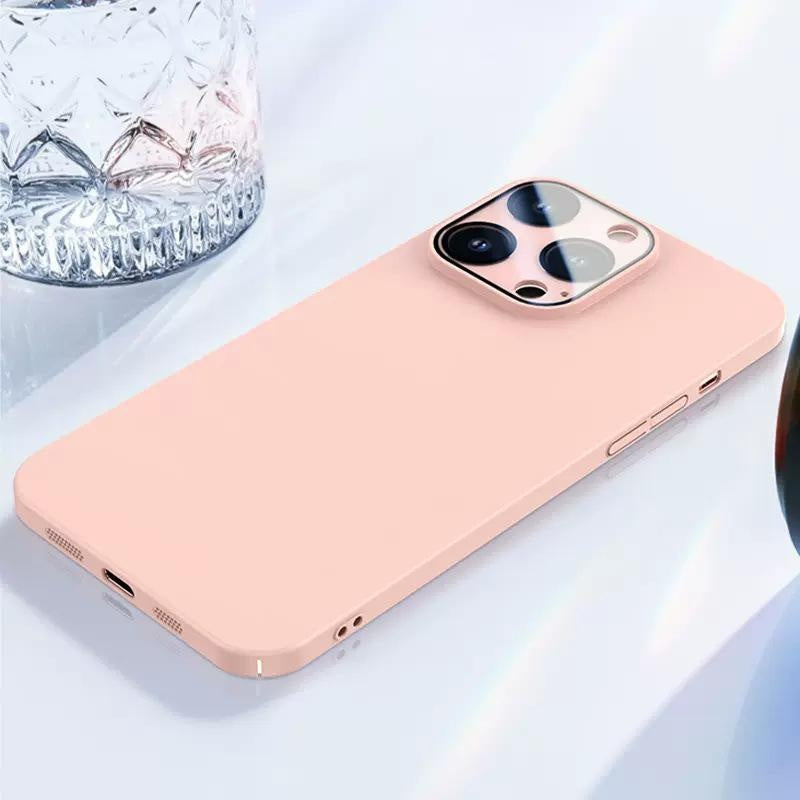 Compatible with iPhone 15 14 13 12 PRO MAX Integrated Lens Protector Glass Matte Phone Case Apple 14 Ultra-thin 13 Hard Protective Cover