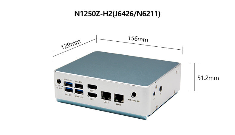 12th Gen N100 Mini Host Low Power Consumption Micro Dual Network Industrial Control Computer J6426 Industrial Small Host