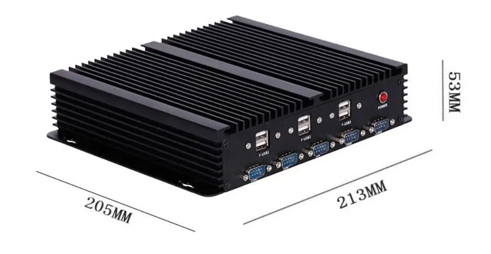 Embedded Fanless Industrial Mini BOX PC For Intel J1800 J1900 i5-3317U-5200U i3-4010U-7100U i7-6500U 64GB SSD 6*COM Barebone 12V