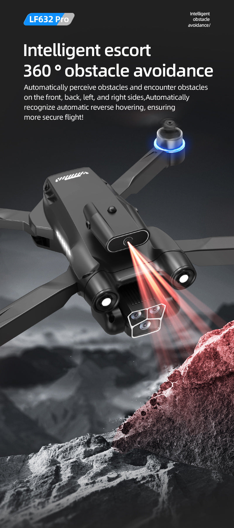 Cross-Border LF632Drone with screen control, optical flow positioning, quadcopter with brushless motor Remote Control Airplane Toy