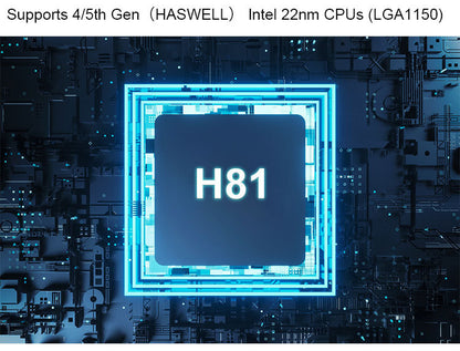 H81Computer Motherboard All-in-One4 5 Generation CPULGA1150Needle Memory DDR3Desktop