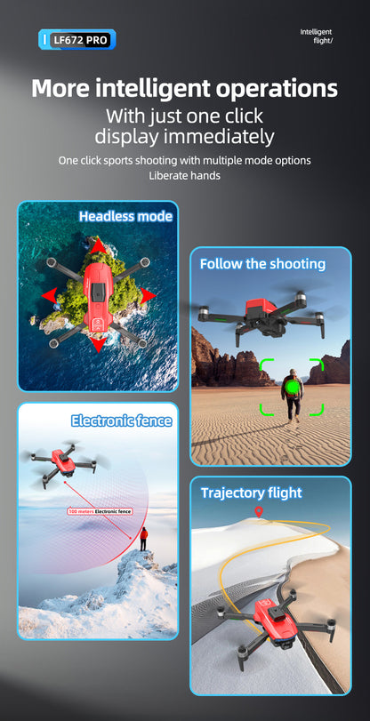 Cross-Border LF672Drone with Screen Control Remote Control Aircraft Optical Flow Positioning Brushless Motor Quadcopter Drone