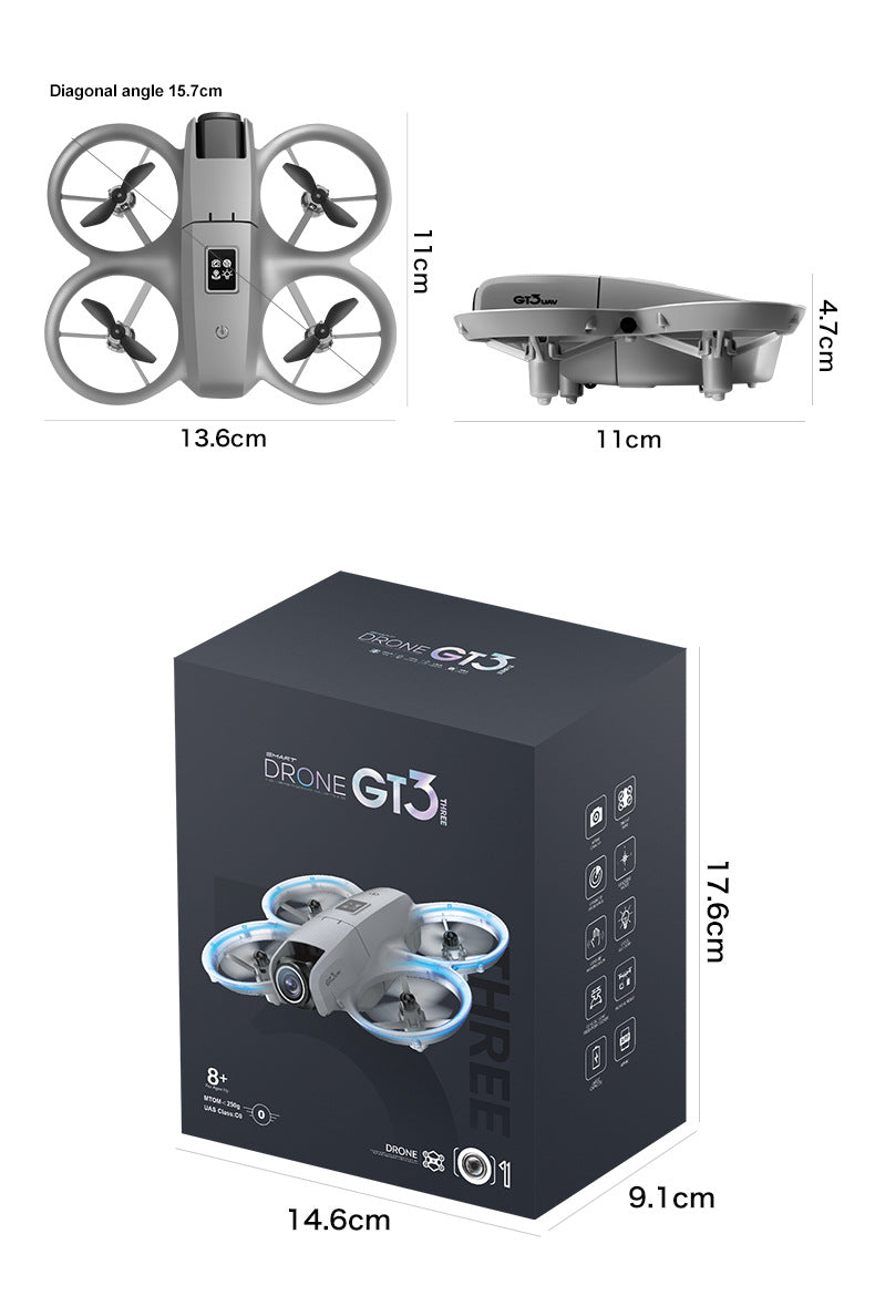 Cross-Border GT3Drone Export Aerial Photography HD Remote Control Aircraft Dual Camera Altitude Hold Aerial Photography Drone RC Model