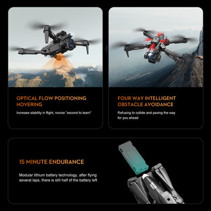 Cross-Border K10MAX High-definition Three-camera Aerial Photography Drone Obstacle Avoidance Remote Control Aircraft Optical Flow Quadcopter drone