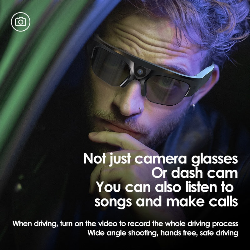 Anti-Blue Light Wireless DV Sports Call Music Listening Cycling Shooting Bluetooth Earphones Audio Smart Glasses