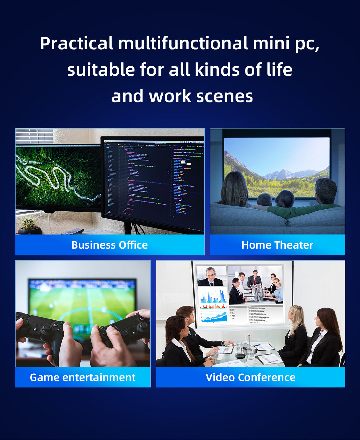 GK3VPLUS/N100 Mini Host N150 Home Office 4K Gaming Micro Portable Computer with Triple Screen Output