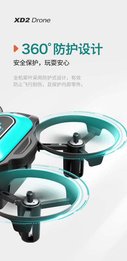 Cross-Border XD2Mini Drone, Shockproof and Impact Resistant2.4G Four-Axis Aircraft360°Rotating and Rolling Remote Control Toy