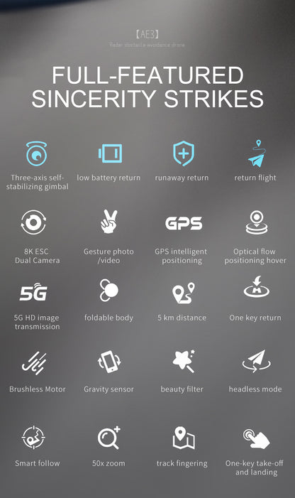Cross-Border AE3Long Endurance Brushless Drone GPS Three-axis gimbal obstacle avoidance drone HD aerial photography remote control aircraft
