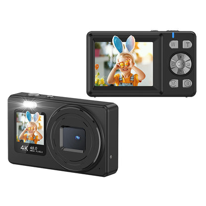 Cross-Border4K HD Student Digital Camera Small Dual Screen Home Travel Portable Entry-Level Children's Digital Camera