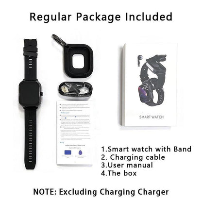 SIMSONLAB 2.01 Inch Smart Watch with Silicone Case, Fashionable Wearable Device for Men & Women, Support BT Calling and NFC Function, Multi-sport Modes Fitness Tracker