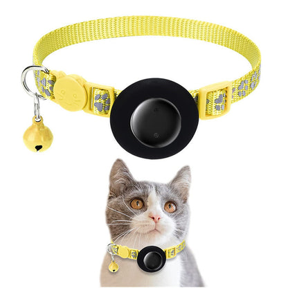 Pet Cat Tracking Collar Only iOS Compatible Apple Find My Locator Footprint Reflective Collar