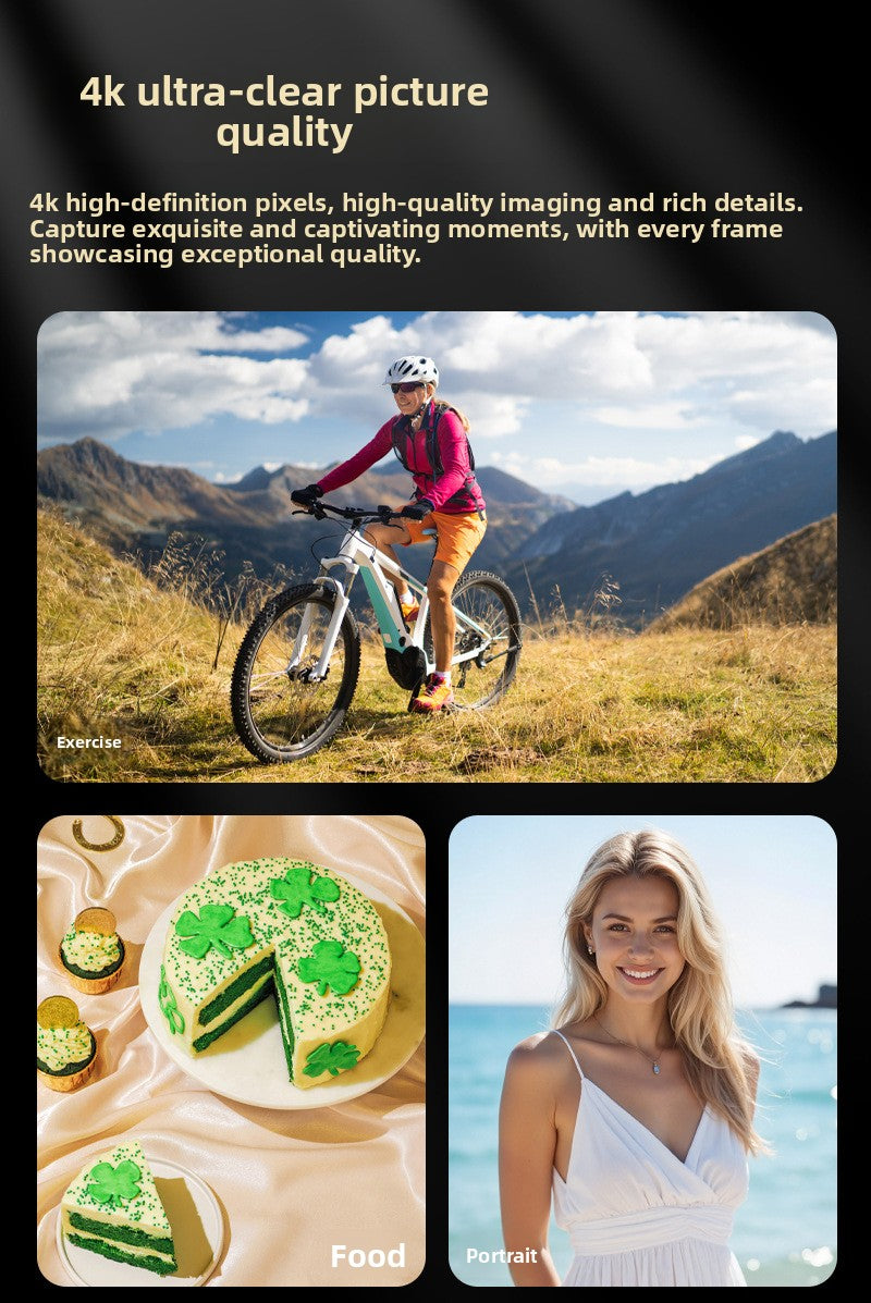 Cross-Border New Handheld Camera 4K Action Camera HD Outdoor Sports Shooting Handheld Vlog Pocket Camera