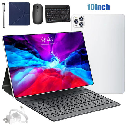 10.1" Android 7.0 Tablet – 2GB RAM, 32GB, Dual SIM, 1280x800 IPS, 5MP+13MP Cam, 5000mAh Battery, incl. Keyboard, Mouse, Stylus & Case