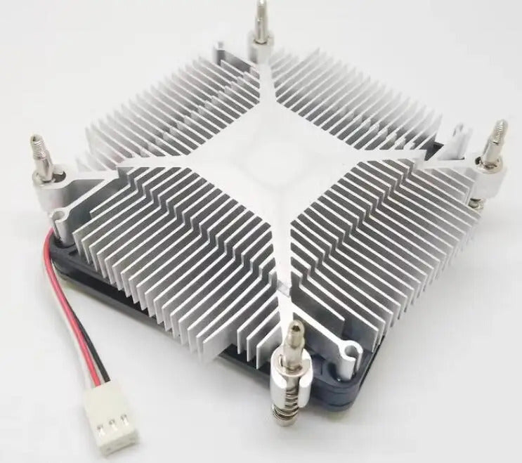 1U ultra-thin Cooler For INTEL LGA775 Processor pure aluminum radiator CPU fan 3-wire ball fan thickness 23mm